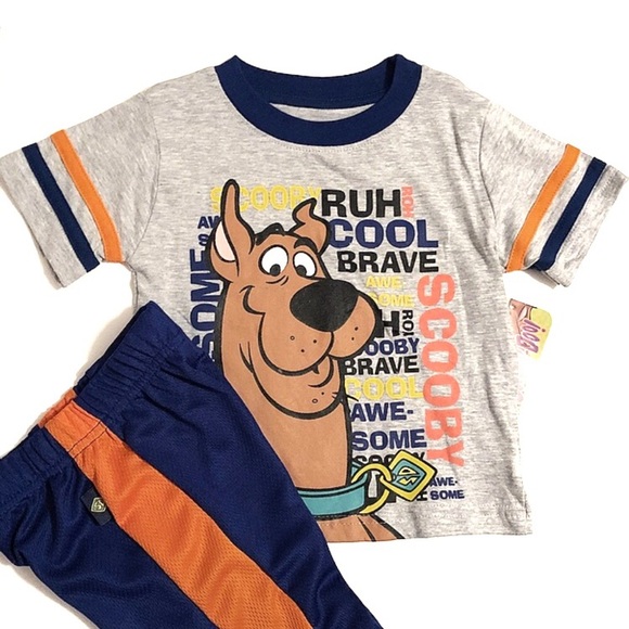 24M 18M NEW SCOOBY-DOO BOYS SHORT AND TOP OUTFIT 12M